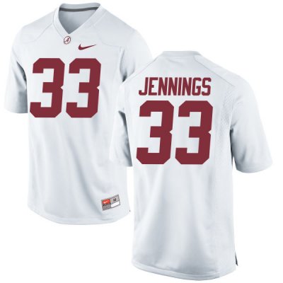 Youth Alabama Crimson Tide #33 Anfernee Jennings White Authentic NCAA College Football Jersey 2403REYO3